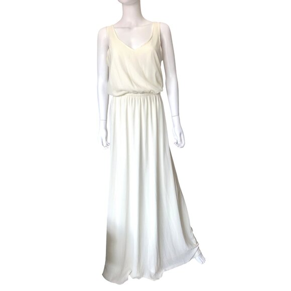 Show Me Your Mumu Dress Womens M White Sleeveless V-Neck Maxi Polyester - Picture 3 of 10